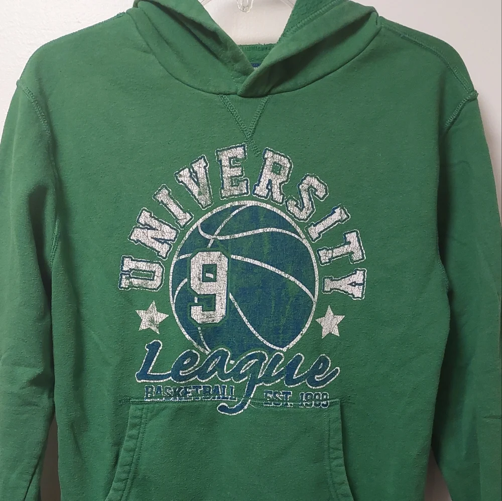 CHILDREN'S PLACE Vintage Inspired Pullover Graphic Basketball Hoodie XL 14